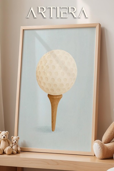 HİGUERA Διακόσμηση Παιδικού Δωματίου Μπάλα του Γκολφ Ζωγραφική τοίχου με ξύλι...