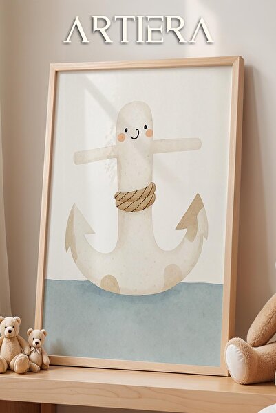 HİGUERA Sevimli Gemi Çapası Deniz Temalı Erkek Bebek Çocuk Odası Dekorasyonu ...