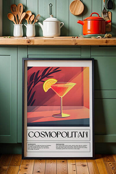 HİGUERA Κοσμοπολίτικη έγχρωμη εικονογράφηση BAR Ζωγραφική τοίχου κουζίνας με ...