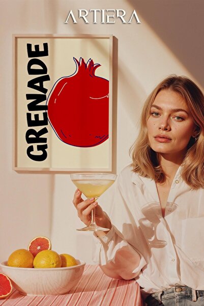 HİGUERA Τυπογραφία Μοντέρνα Μεσογειακή Ιταλική Ζωγραφική Κουζίνας με Ξύλινο Π...