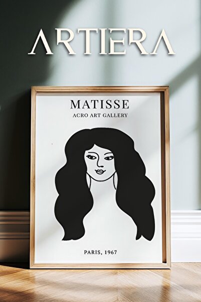 HİGUERA Matisse Paper Cuttings Minimalist Line Art Αισθητικό Γυναικείο Πορτρέ...