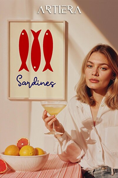 HİGUERA Τυπογραφία Μοντέρνα Μεσογειακή Ιταλική Ζωγραφική Κουζίνας με Ξύλινο Π...