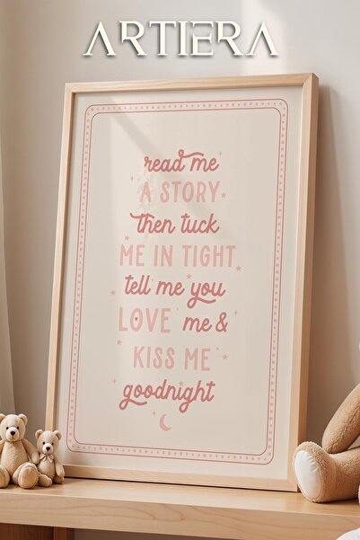 HİGUERA Διαβάστε μου μια ιστορία Τυπογραφία Κοριτσάκι Διακόσμηση Παιδικού Δωμ...