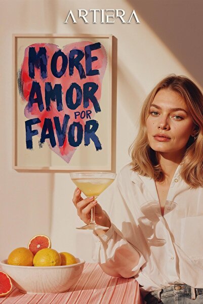 HİGUERA Τυπογραφία Μοντέρνα Μεσογειακή Ιταλική Ζωγραφική Κουζίνας με Ξύλινο Π...