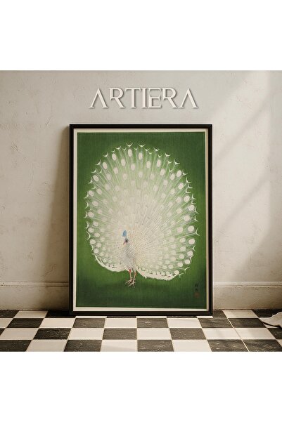 HİGUERA Ζωγραφική τοίχου με θέμα τα ζώα Vintage Japandi Art με ξύλινο πλαίσιο