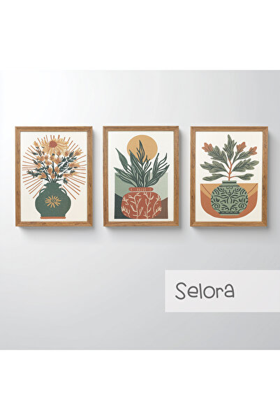 Ahsen resim çerçeve Set de 3 tablouri înrămate - Picturi abstracte pentru dec...