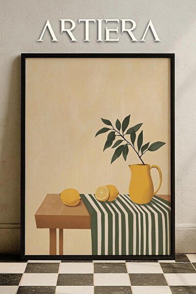 HİGUERA Λεμόνια - Μοντέρνο μεσογειακό ιταλικό στυλ Ξύλινο τραπέζι κουζίνας, Δ...