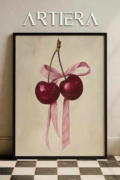 HİGUERA Maximalist Cherries - Πίνακας Κουζίνας με Ξύλινο Πλαίσιο, Διακόσμηση ...