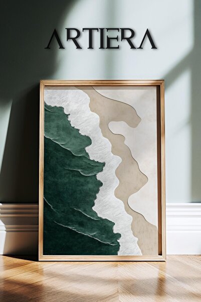 HİGUERA Προβολή ελαιογραφίας Seaside Sea Modern Japandi Art Ζωγραφική τοίχου ...