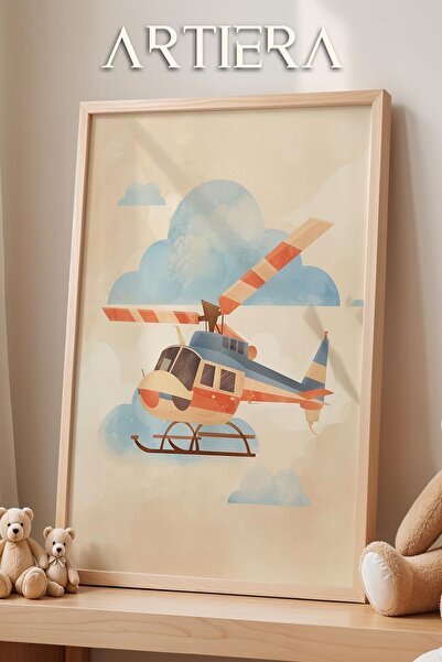 HİGUERA Διακόσμηση αγοριού με θέμα το ελικόπτερο Bohemian Ζωγραφική τοίχου με...
