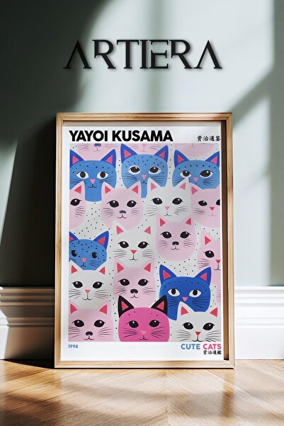 HİGUERA Yayoi Kusama Διάσημος Ζωγράφος Ροζ Μωβ Maximalist Japandi Art Ζωγραφι...