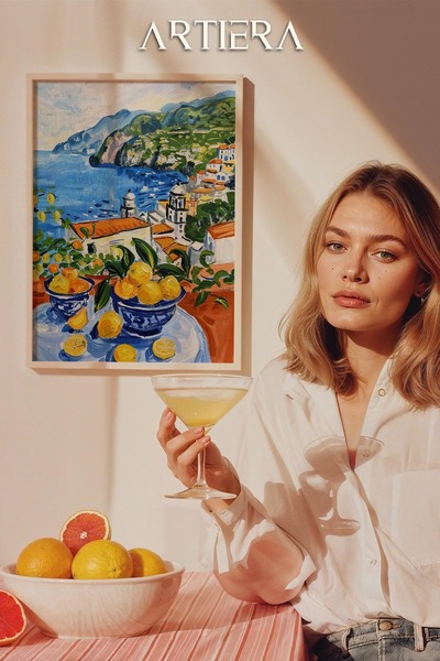 HİGUERA Amalfi Μοντέρνο Μεσογειακό Ιταλικό Στιλ Ξύλινο Τραπέζι Κουζίνας, Διακ...