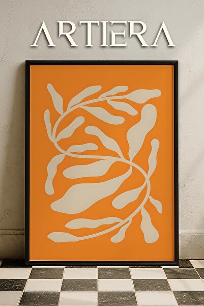 HİGUERA Σειρά Matisse Paper Cuttings Πορτοκαλί αφηρημένα κλαδιά Ζωγραφική τοί...