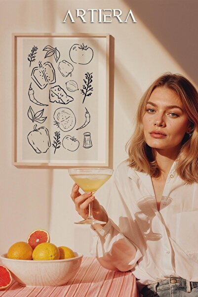 HİGUERA Λαχανικά - Μοντέρνο μεσογειακό ιταλικό στυλ Ξύλινο Πίνακας Κουζίνας, ...