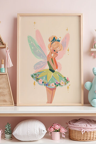 HİGUERA Θέμα Princess - Ανοιξιάτικο Νεράιδα Κοριτσίστικο Δωμάτιο Ξύλινο Πλαίσ...