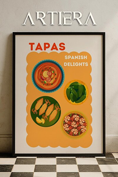 HİGUERA Τυπογραφία Μοντέρνα Μεσογειακή Ιταλική Ζωγραφική Κουζίνας με Ξύλινο Π...