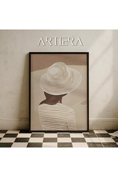 HİGUERA Μινιμαλιστική αφηρημένη γυναίκα με καπέλο Μοντέρνα σύγχρονη μινιμαλισ...