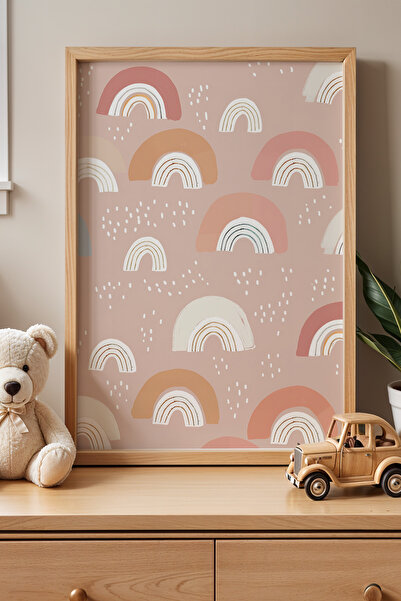 HİGUERA Παστέλ Σχέδιο Ουράνιο Τόξο - Πίνακας Παιδικού Δωματίου και Βρεφικού Δ...