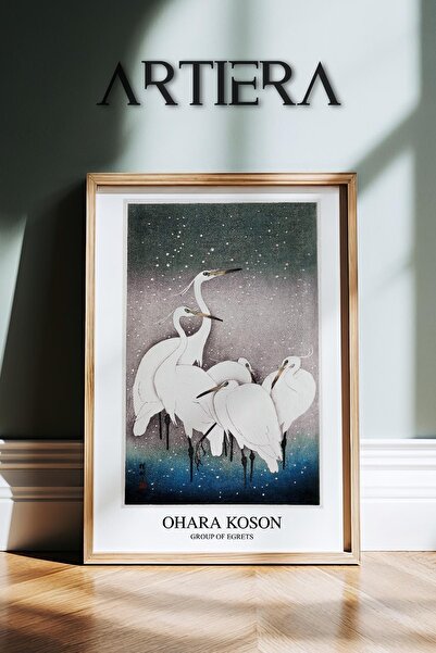 HİGUERA Ohara Koson Celebrul pictor Animale Vintage Japandi Art Pictură de pe...