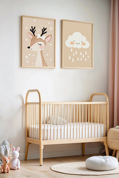 HİGUERA Yağmut Bulut Ve Geyik - Πίνακας Παιδικού Δωματίου και Βρεφικού Δωματί...