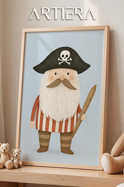 HİGUERA Χαριτωμένο πειρατικό θαλάσσιο θέμα Διακόσμηση παιδικού δωματίου με ξύ...