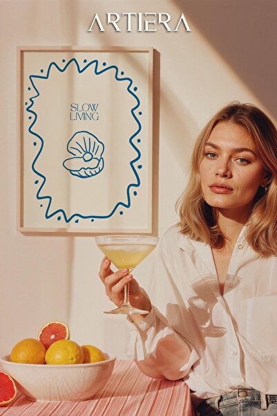 HİGUERA Τυπογραφία Μοντέρνα Μεσογειακή Ιταλική Ζωγραφική Κουζίνας με Ξύλινο Π...