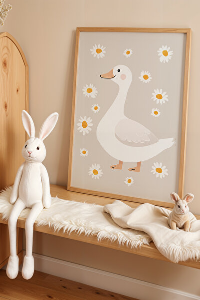 HİGUERA Πίνακας παιδικού και βρεφικού δωματίου με λουλούδια μαργαρίτας και χα...