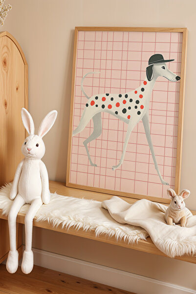 HİGUERA Ζωγραφική τοίχου με ξύλινο πλαίσιο για παιδικό δωμάτιο και βρεφικό δω...