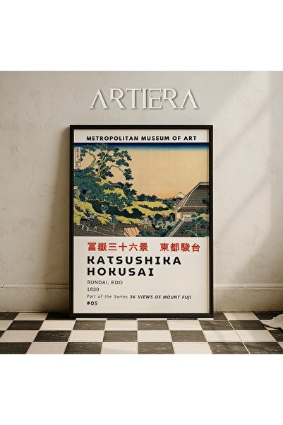 HİGUERA Katsushika Hokusai Διάσημος ζωγράφος Vintage Japandi Art Ζωγραφική το...