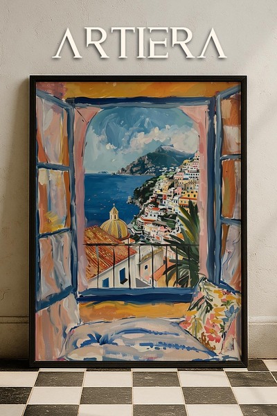 HİGUERA Salerno Μοντέρνο Μεσογειακό Ιταλικό Στιλ Ξύλινο Τραπέζι Κουζίνας, Δια...