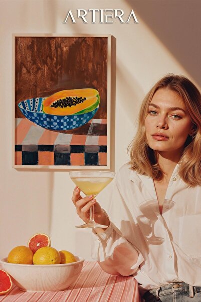 HİGUERA Fruits - Μοντέρνο μεσογειακό ιταλικό στυλ Ξύλινο τραπέζι κουζίνας, Δι...