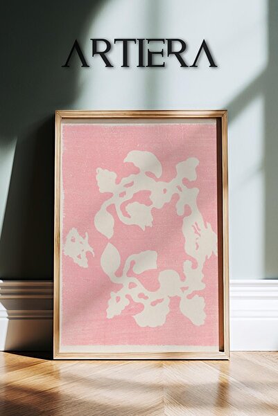 HİGUERA Πράσινα μοτίβα Vintage Japandi Art Ζωγραφική τοίχου με φυσικό ξύλινο ...