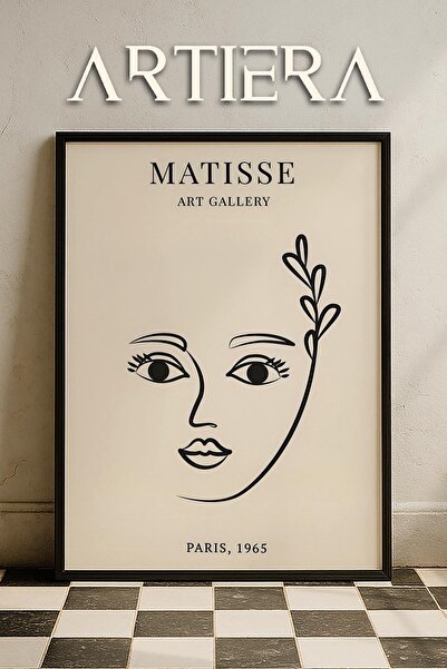HİGUERA Matisse Paper Cuttings Minimalist Line Art Αισθητικό Γυναικείο Πορτρέ...