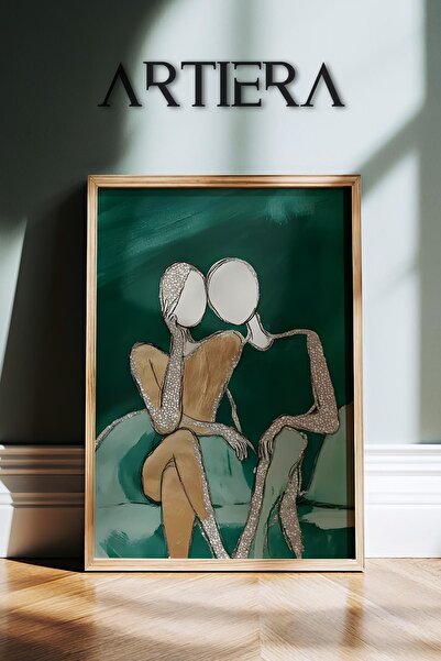 HİGUERA Portret modern al iubitorului Artă contemporană Pictură murală cu ram...