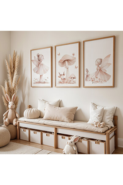 HİGUERA Πίνακας παιδικού και βρεφικού δωματίου 3 τεμαχίων Fairyland Fairyland...