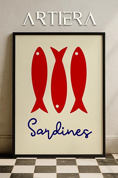 HİGUERA Τυπογραφία Μοντέρνα Μεσογειακή Ιταλική Ζωγραφική Κουζίνας με Ξύλινο Π...