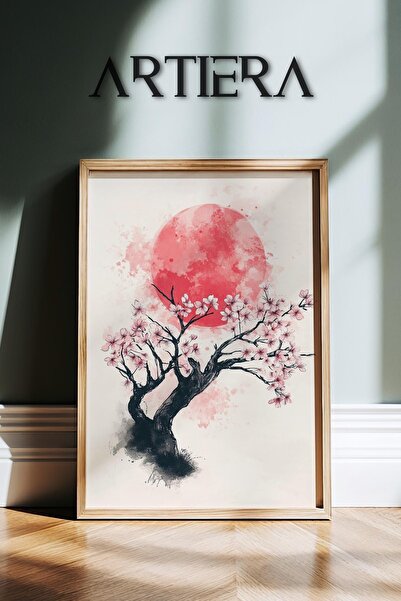 HİGUERA Bloody Moon Kira Blossom and Sakura - Μοντέρνα ζωγραφική τοίχου της Ι...