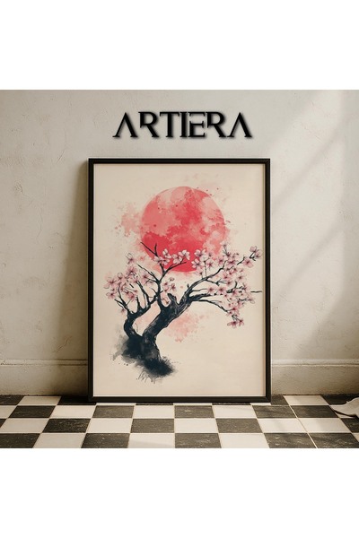 HİGUERA Bloody Moon Kira Blossom and Sakura - Μοντέρνα ζωγραφική τοίχου της Ι...
