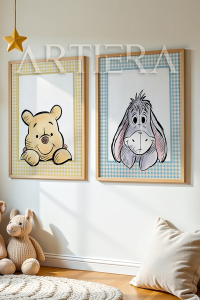 HİGUERA Winnie and Eeyore Βρεφικό δωμάτιο και παιδικό δωμάτιο Ξύλινο πλαίσιο ...