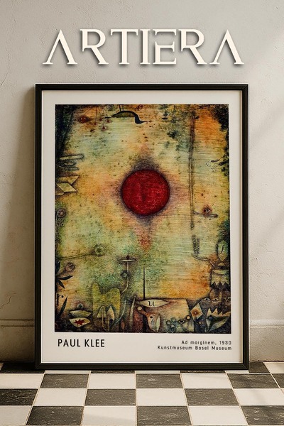 HİGUERA Paul Klee (1879-1940) Edge Note 1930 Ακουαρέλα Ζωγραφική τοίχου με φυ...