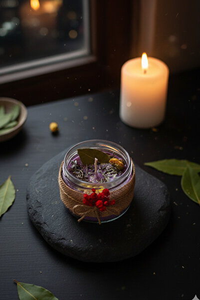 Iskandinav Tarzı Özel Tasarım Pozitif Enerji Ylang Ylang Kokulu Mum Hediyelik Mum