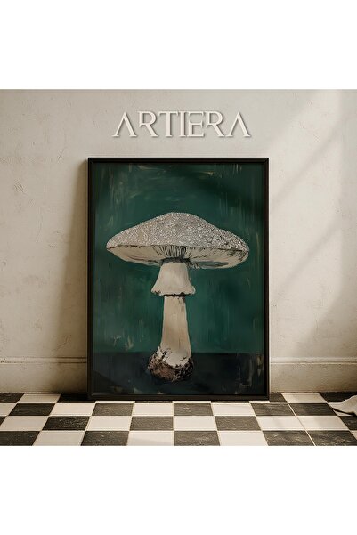 HİGUERA Φιγούρα Μανιτάρι Αφηρημένη Βοτανική Μοντέρνα Ξύλινη Ζωγραφική Τοίχου