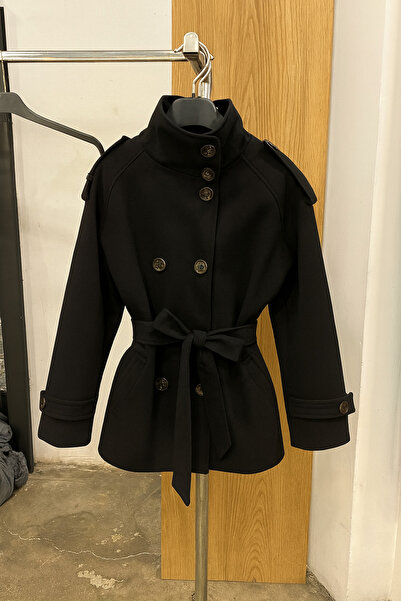 Delpino Kısa Kemerli Kadın Trençkot Ceket