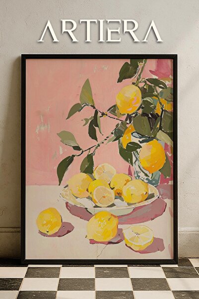 HİGUERA Λεμόνια - Μοντέρνο μεσογειακό ιταλικό στυλ Ξύλινο τραπέζι κουζίνας, Δ...