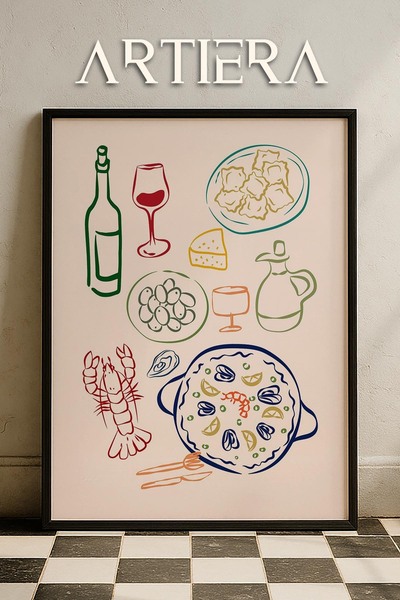 HİGUERA Μοντέρνα Τραπεζαρία - Τραπέζι κουζίνας με ξύλινο πλαίσιο μεσογειακού ...