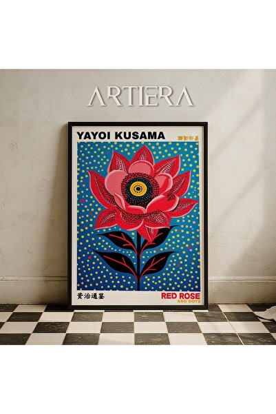 HİGUERA Yayoi Kusama Διάσημος Ζωγράφος Μπλε Χρώμα Μοντέρνα Vintage Ζωγραφική ...