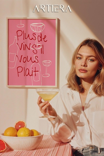 HİGUERA Τυπογραφία Μοντέρνα Μεσογειακή Ιταλική Ζωγραφική Κουζίνας με Ξύλινο Π...