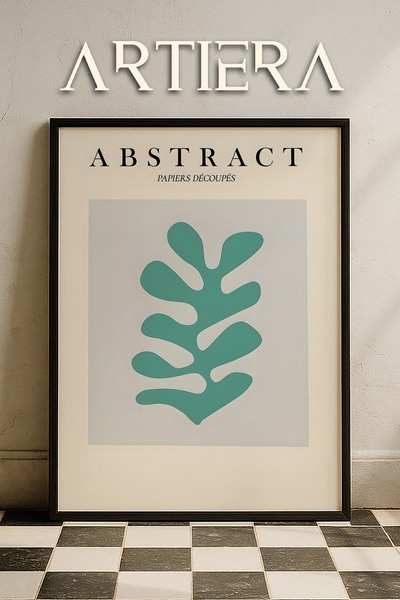 HİGUERA Σειρά Matisse Paper Cuttings Αφηρημένο αφηρημένο φύλλο ζωγραφική τοίχ...