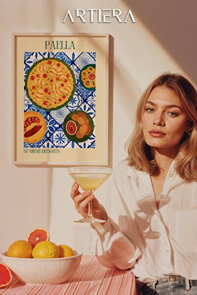 HİGUERA Μοντέρνα μεσογειακή ισπανική κουλτούρα ζωγραφική κουζίνας με ξύλινο π...