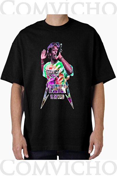 COMVİCHO Unisex Iluziver V1 Design Printed Oversize T-Shirt